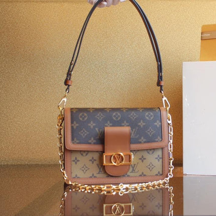 LV DAUPHINE MM 25 MONOGRAM CANVAS