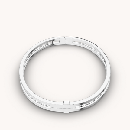 ZERO 1 SPIRAL LOGO SILVER BRACELET