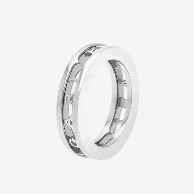 ZERO 1 ONE-BAND WITH OPENWORK LOGO SPIRAL RING