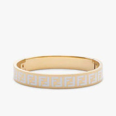 FOREVER F GOLD BRACELET WHITE