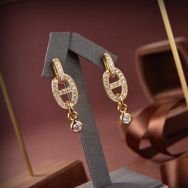 HM CHAINE DIAMOND EARRINGS