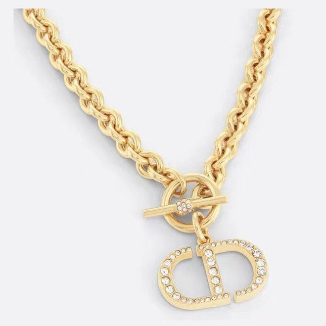 CD NAVY GOLD DIAMOND NECKLACE