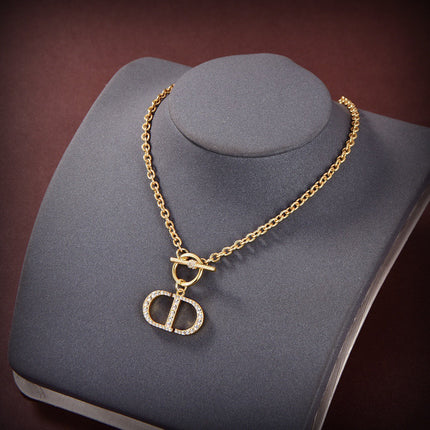 CD NAVY GOLD DIAMOND NECKLACE