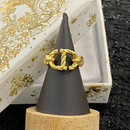 CD NAVY GOLD RING