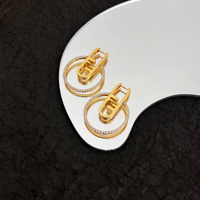 O’LOCK GOLD DIAMOND EARRINGS