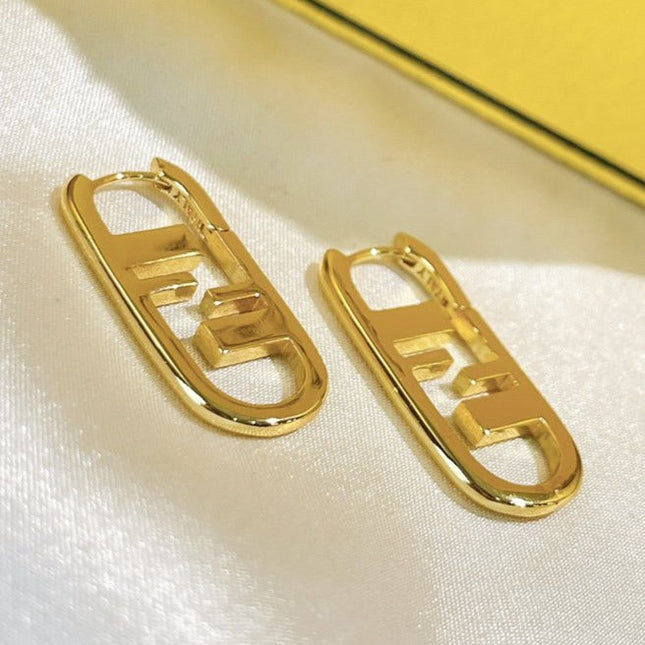 F O'LOCK GOLD EARRINGS