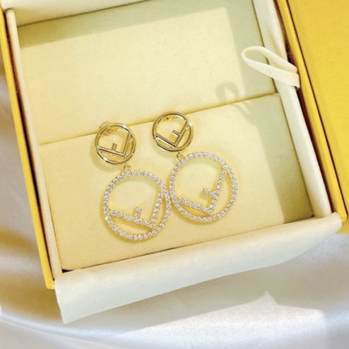 DOUBLE F GOLD DIAMOND EARRINGS