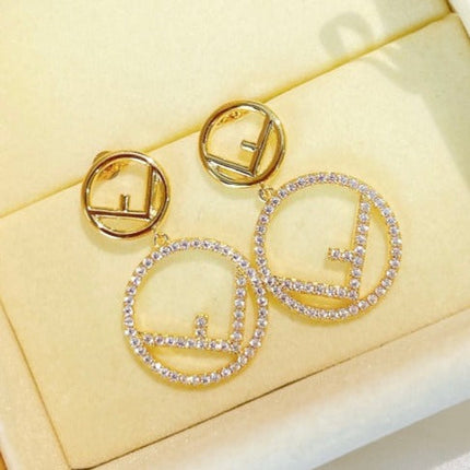 DOUBLE F GOLD DIAMOND EARRINGS