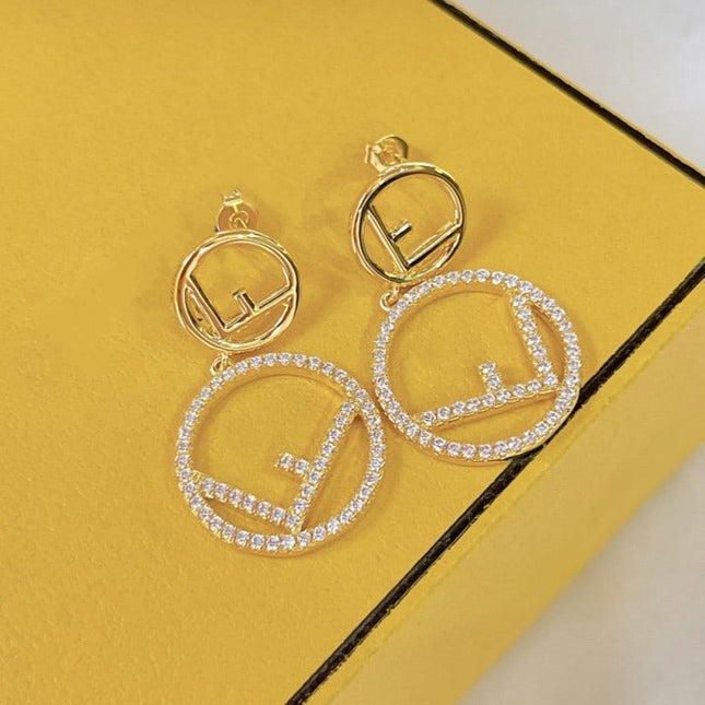 DOUBLE F GOLD DIAMOND EARRINGS