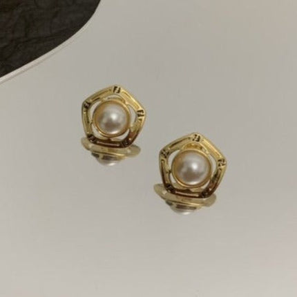 FF PEARL GOLD EARRINGS