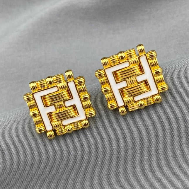 FF WHITE GOLD EARRINGS