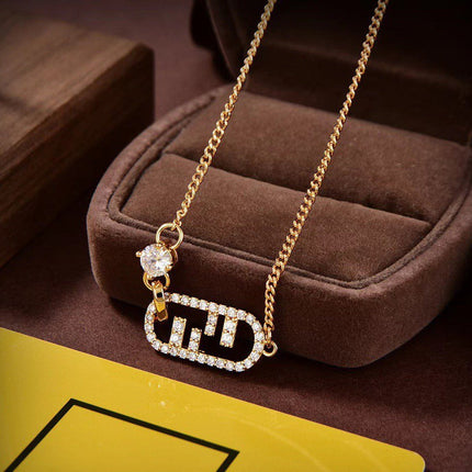 DOUBLE F GOLD DIAMOND NECKLACE