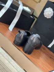 SLINGBACKS BLACK LAMBSKIN