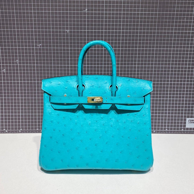 HM BIRKIN 30CM CLOUD BLUE OSTRICH LEATHER GOLD HARDWARE