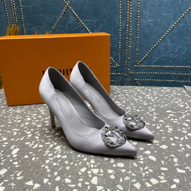 LV MET SLINGBACK PUMP GREY