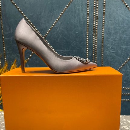 LV MET SLINGBACK PUMP GREY