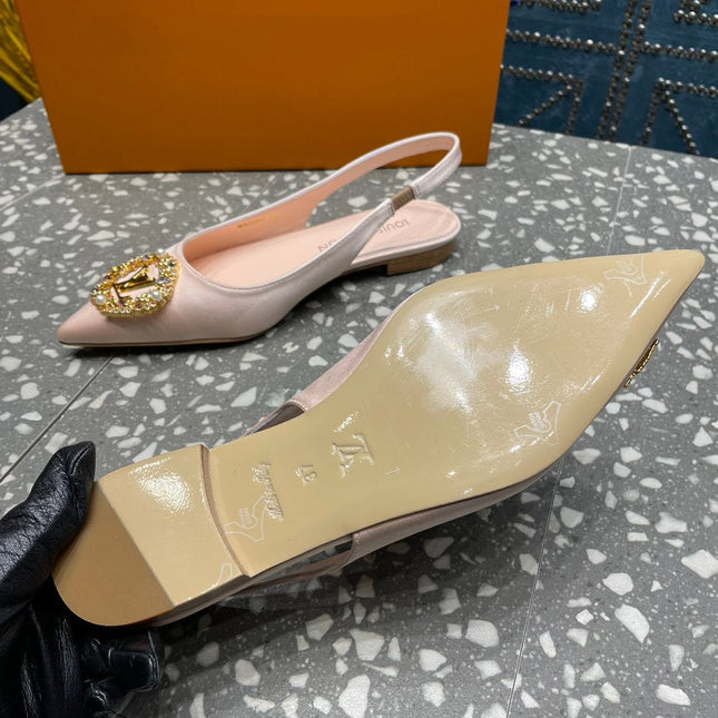 LV MET SLINGBACK BALLERINA BEIGE