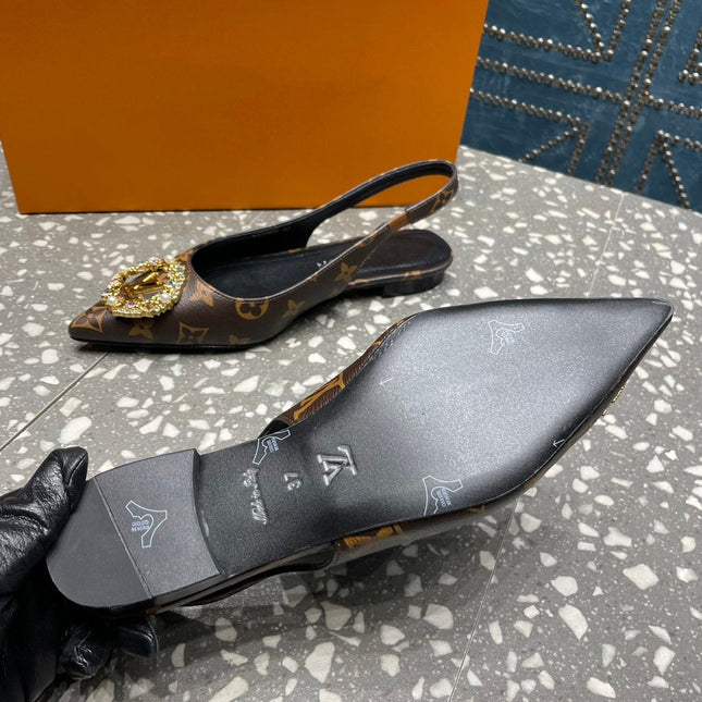 LV MET SLINGBACK BALLERINA MONOGRAM