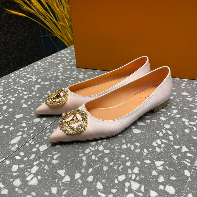 LV MET FLAT BALLERINA BEIGE