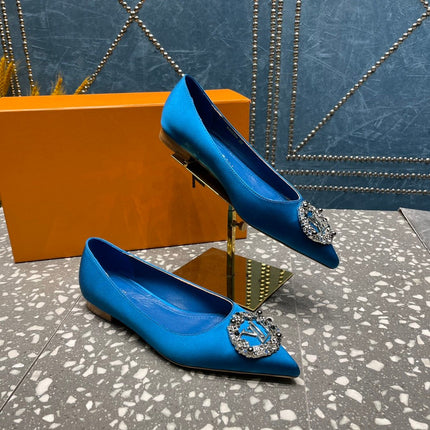 LV MET FLAT BALLERINA BLUE