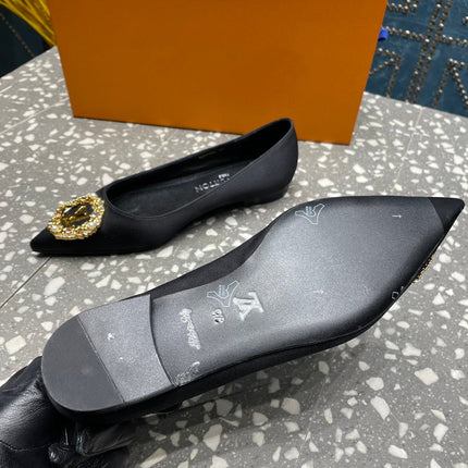 LV MET FLAT BALLERINA NOIR