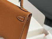 HM KELLY MINI 20 GOLDEN BROWN EPSOM GOLD HARDWARE