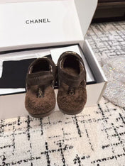 SLINGBACK LOAFER IN BROWN SUEDE AND SHEARLING