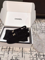 SLINGBACK LOAFER IN BLACK SUEDE AND SHEARLING