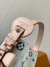 LV SHOULDER BAG 18 IN MULTICOLOR MONOGRAM CANVAS AND CALFSKIN