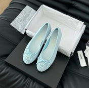CC BALLET FLATS IN BABY BLUE FABRIC