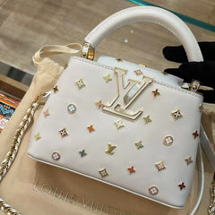 LV CAPUCINES 21 IN MULTICOLOR CALFSKIN GOLD HARDWARE TP2
