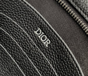 CLUTCH 27 BAG IN BLACK CALFSKIN EMBOSSED LOGO
