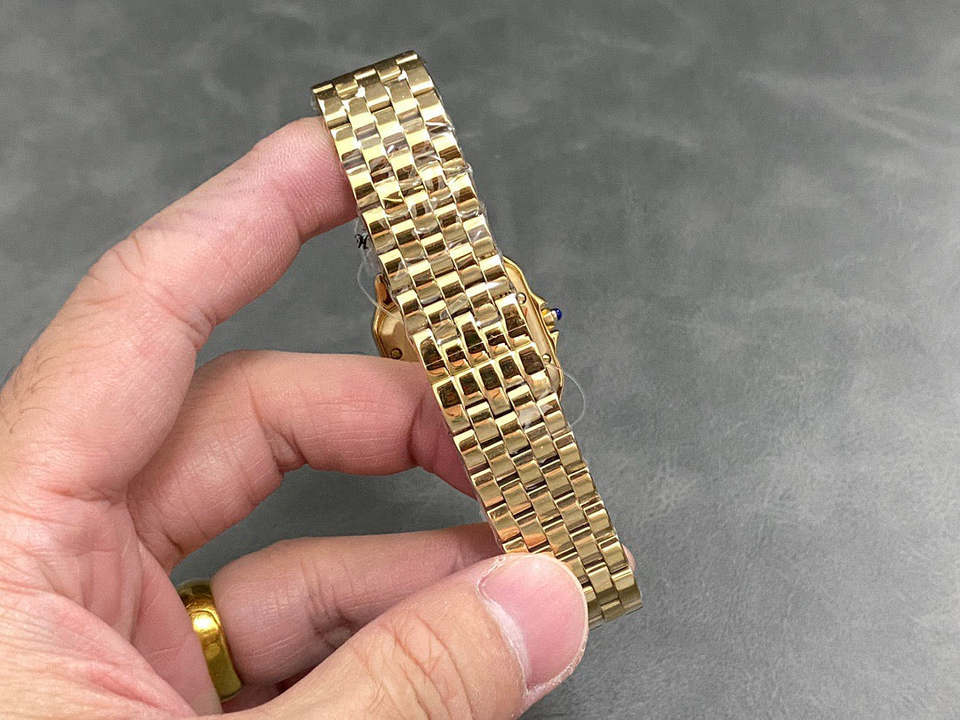 PANTHERE 27MM GOLD CASE WHITE DIAL