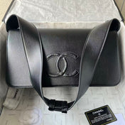 CHANEL 26S MESSENGER BAG MATTHIEU BLAZY IN BLACK LAMBSKIN