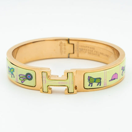 H PINK GOLD BRACELET CREAM CERAMIC