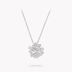 THREADS SILVER DIAMOND NECKLACE
