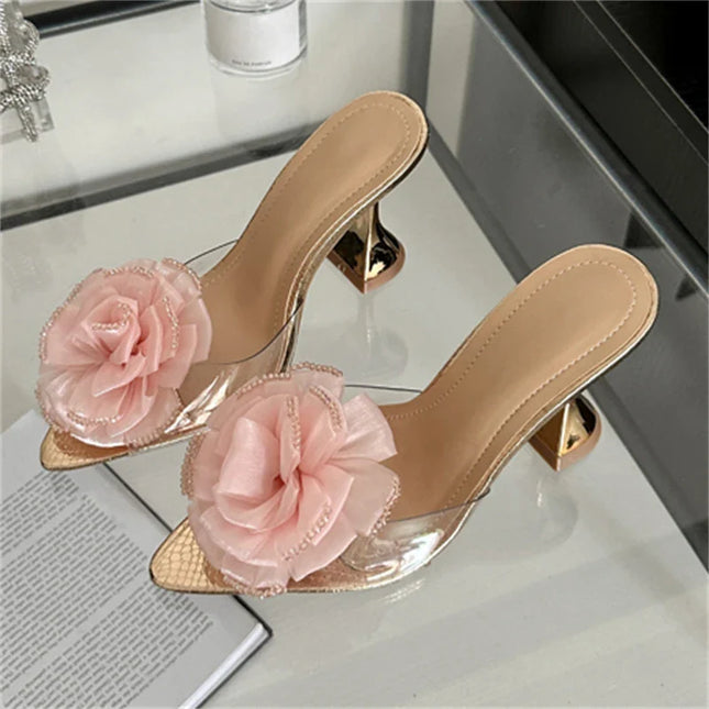 Eilyken PVC Transparent Pointed Toe Heels - Wedding Party Pumps