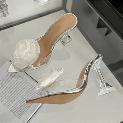 Eilyken PVC Transparent Pointed Toe Heels - Wedding Party Pumps