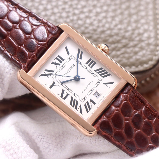 TANK SOLO XI W5200026 ROSE GOLD CASE BROWN LEATHER STRAP