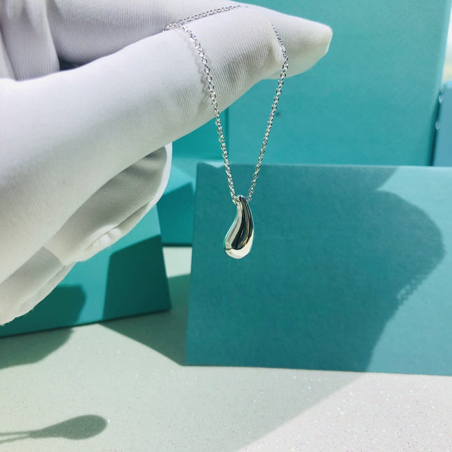 ELSA PERETTI TEARDROP PENDANT STERLING SILVER NECKLACE