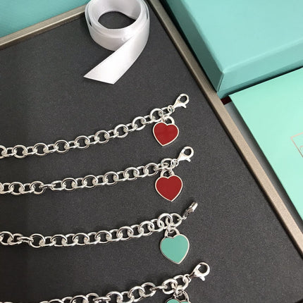 HEART TAG BRACELET SILVER MEDIUM