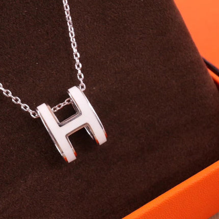 POP H NECKLACE  PENDANT SILVER HARDWARE