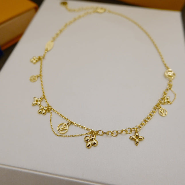 BLOOMING SUPPLE NECKLACE BRASS