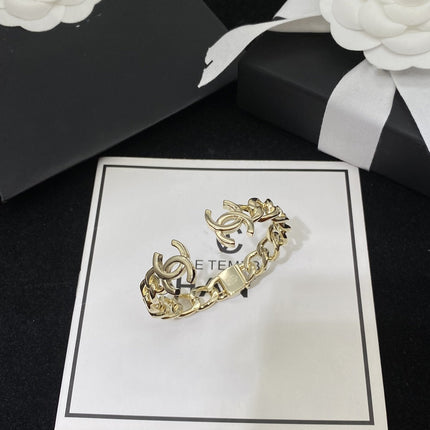 DOUBLE CC GOLD BRACELET