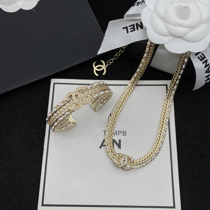 CC WHITE ROPE GOLD DIAMOND BRACELET