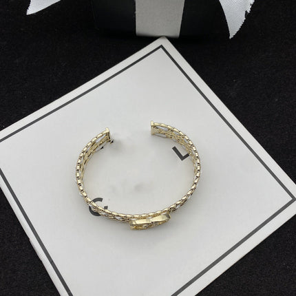 CC WHITE ROPE GOLD DIAMOND BRACELET