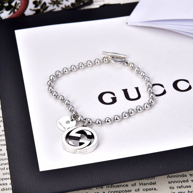 GG BOULE PLATED SILVER CHARM BRACELET