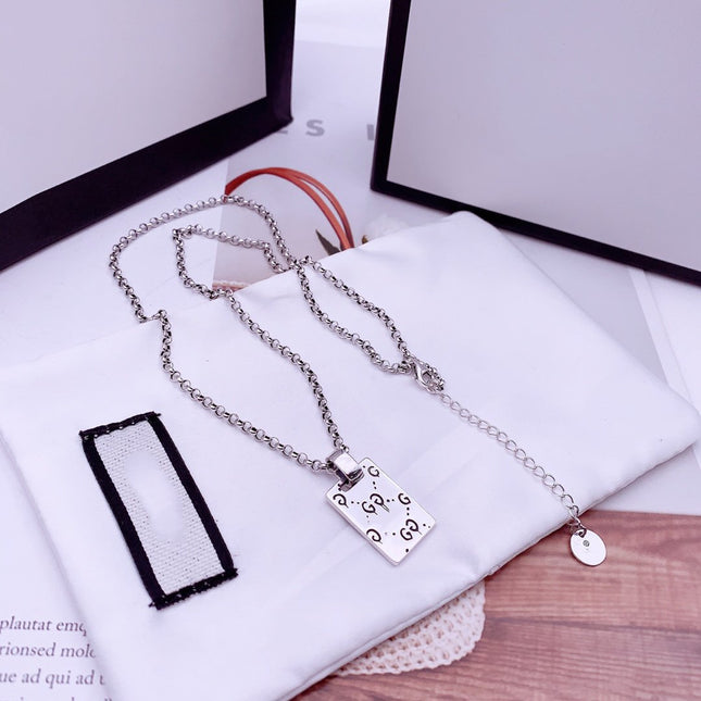 GG GHOST STERLING SILVER SKULL NECKLACE