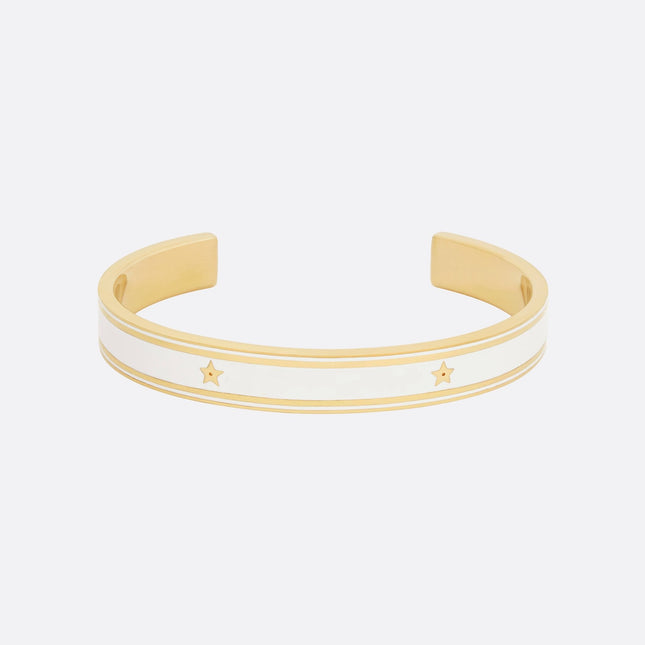 CODE BANGLE GOLD-FINISH METAL AND LACQUER WOMEN