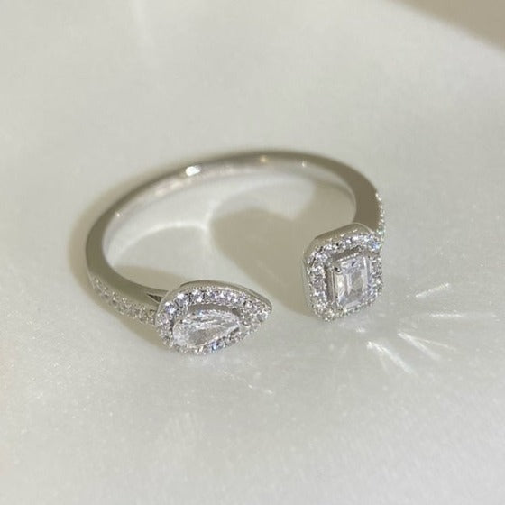 MY TWIN TOI & MOI SILVER DIAMOND RING